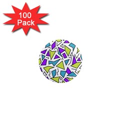 Retro Shapes 02 1  Mini Magnets (100 Pack)  by jumpercat