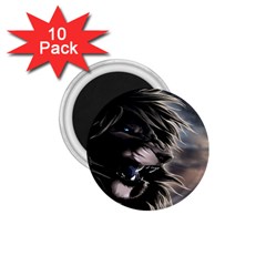 Angry Lion Digital Art Hd 1 75  Magnets (10 Pack)  by Celenk