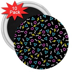 Retro Wave 3 3  Magnets (10 Pack)  by jumpercat