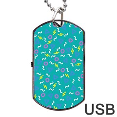 Retro Wave 4 Dog Tag Usb Flash (two Sides) by jumpercat