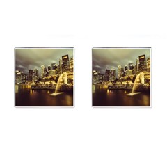 Singapore City Urban Skyline Cufflinks (square) by BangZart