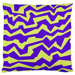 Polynoise Vibrant Royal Large Flano Cushion Case (two Sides) by jumpercat