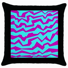 Polynoise Shock New Wave Throw Pillow Case (black) by jumpercat
