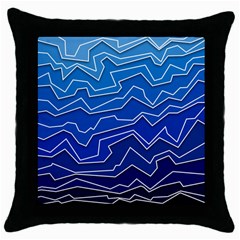 Polynoise Deep Layer Throw Pillow Case (black) by jumpercat
