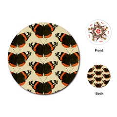 Butterfly Butterflies Insects Playing Cards (round)  by BangZart