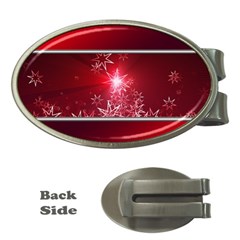 Christmas Candles Christmas Card Money Clips (oval)  by BangZart