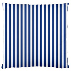Blue Stripes Large Cushion Case (one Side) by jumpercat