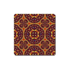 Geometric Pattern Square Magnet by linceazul