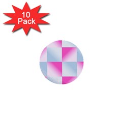 Gradient Blue Pink Geometric 1  Mini Buttons (10 Pack)  by BangZart