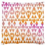 Geometric Abstract Orange Purple Large Flano Cushion Case (Two Sides) Front