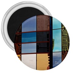 Glass Facade Colorful Architecture 3  Magnets by BangZart
