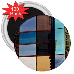 Glass Facade Colorful Architecture 3  Magnets (100 Pack) by BangZart