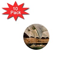 Sydney The Opera House Watercolor 1  Mini Buttons (10 Pack)  by BangZart