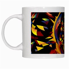 Spiky Abstract White Mugs by linceazul