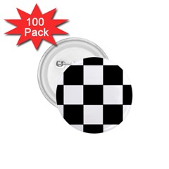 Grid Domino Bank And Black 1 75  Buttons (100 Pack)  by BangZart