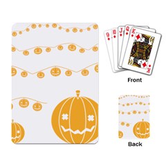 Pumpkin Halloween Deco Garland Playing Card by BangZart