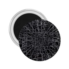 Black Abstract Structure Pattern 2 25  Magnets by BangZart