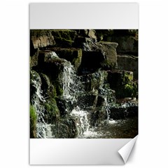 Water Waterfall Nature Splash Flow Canvas 24  X 36  by BangZart