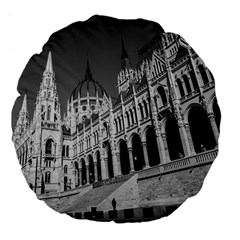 Architecture Parliament Landmark Large 18  Premium Flano Round Cushions by BangZart