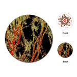 Artistic Effect Fractal Forest Background Playing Cards (Round)  Front