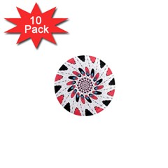 High Contrast Twirl 1  Mini Magnet (10 Pack)  by linceazul