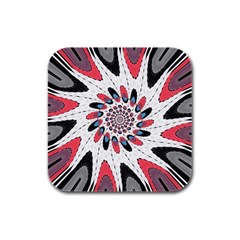 High Contrast Twirl Rubber Square Coaster (4 Pack)  by linceazul