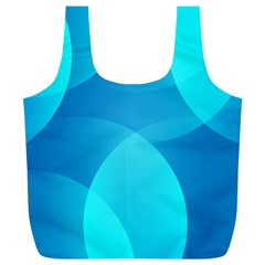 Abstract Blue Wallpaper Wave Full Print Recycle Bags (l)  by Celenk