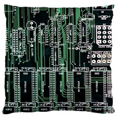 Printed Circuit Board Circuits Large Flano Cushion Case (two Sides) by Celenk