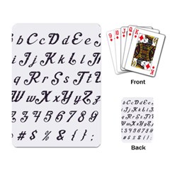 Font Lettering Alphabet Writing Playing Card by Celenk