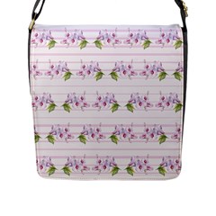 Floral Pattern Flap Messenger Bag (l)  by SuperPatterns
