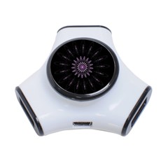 Fractal Mandala Delicate Pattern 3-port Usb Hub by Celenk