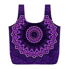 Mandala Purple Mandalas Balance Full Print Recycle Bags (l)  by Celenk