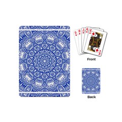 Blue Mandala Kaleidoscope Playing Cards (mini)  by Celenk