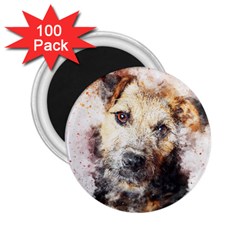 Dog Animal Pet Art Abstract 2 25  Magnets (100 Pack)  by Celenk