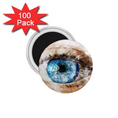 Eye Blue Girl Art Abstract 1 75  Magnets (100 Pack)  by Celenk