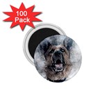 Dog Pet Art Abstract Vintage 1.75  Magnets (100 pack)  Front