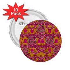 Fern Landscape In Harmony With Bleeding Hearts Fantasy Art 2 25  Buttons (10 Pack)  by pepitasart