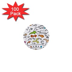 Desktop Pattern Art Graphic Design 1  Mini Buttons (100 Pack)  by Celenk