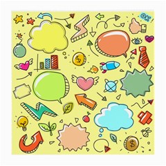 Cute Sketch Child Graphic Funny Medium Glasses Cloth (2-side) by Celenk