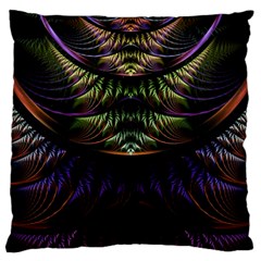 Fractal Colorful Pattern Fantasy Large Flano Cushion Case (two Sides) by Celenk