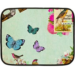 Whimsical Shabby Chic Collage Fleece Blanket (mini) by NouveauDesign