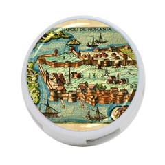 Medeival Ancient Map Fortress 4-port Usb Hub (one Side) by Celenk
