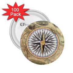 Map Vintage Nautical Collage 2 25  Buttons (100 Pack)  by Celenk