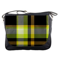 Tartan Abstract Background Pattern Textile 5 Messenger Bags by Celenk