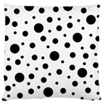 Black On White Polka Dot Pattern Standard Flano Cushion Case (One Side) Front