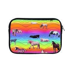 Horses In Rainbow Apple Ipad Mini Zipper Cases by CosmicEsoteric