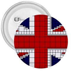 Union Jack Flag Uk Patriotic 3  Buttons by Celenk