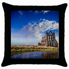 Ruin Church Ancient Architecture Throw Pillow Case (black) by Celenk