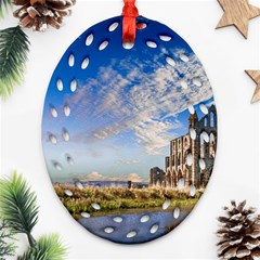 Ruin Church Ancient Architecture Oval Filigree Ornament (two Sides) by Celenk