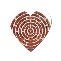 Brick Pattern Texture Backdrop Heart Magnet by Celenk